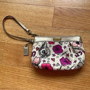 Floral Coach Wristlet